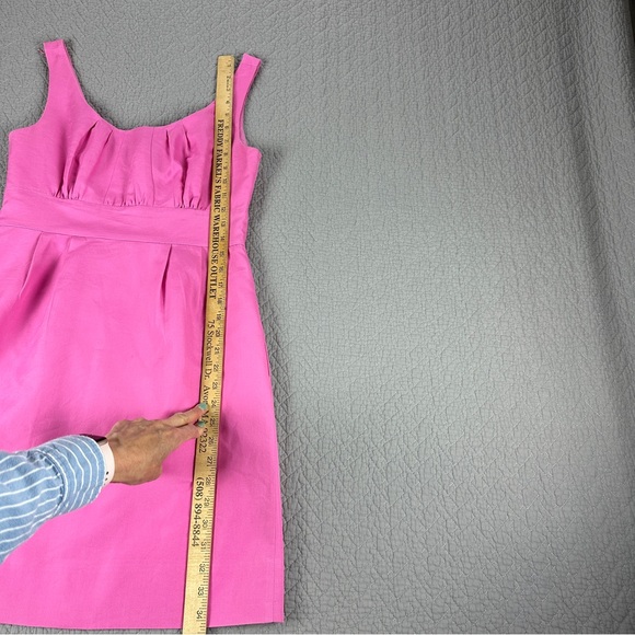 J. Crew Pink Cotton Dress Sleeveless Scoop Neck - Picture 11 of 16